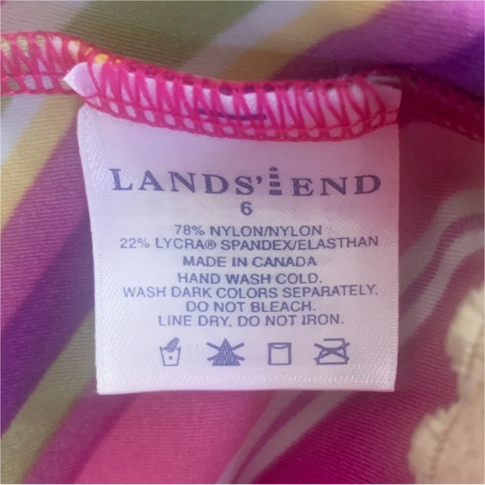 Lands End Halter Tankini Top 6 Keyhole Modest Swim Beach Cruise Resort